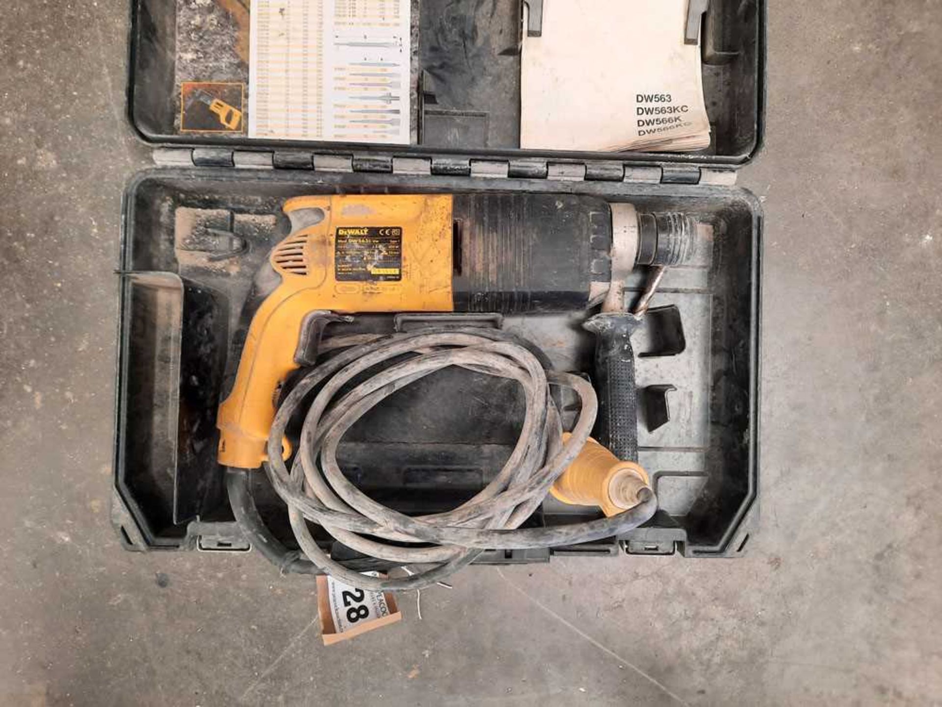 +VAT DeWalt DW563L 110 volt hammer drill in case