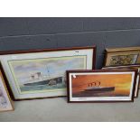 Two passenger liner prints