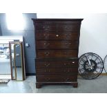 George III mahogany chest on chest