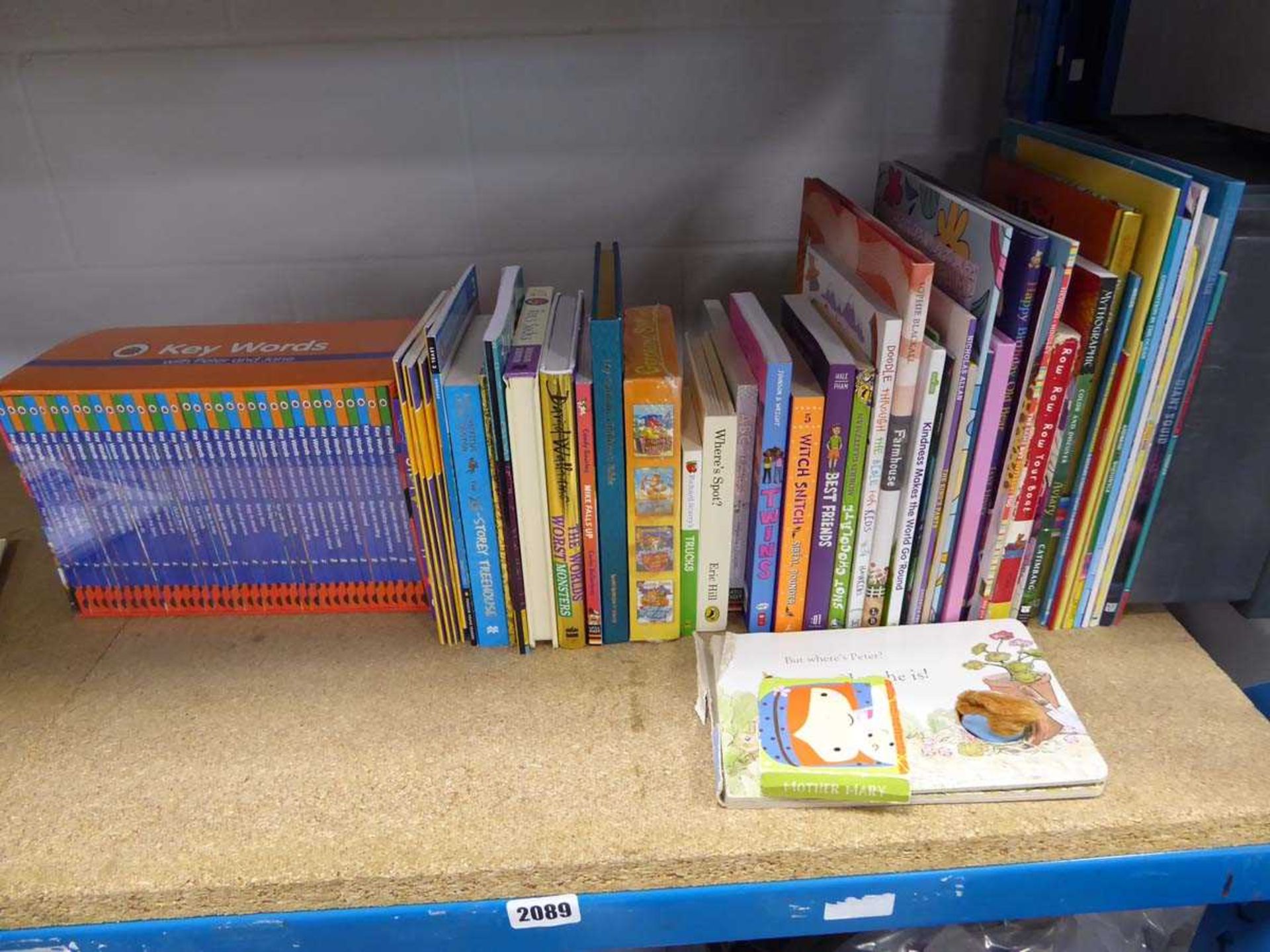 Part shelf of kids books