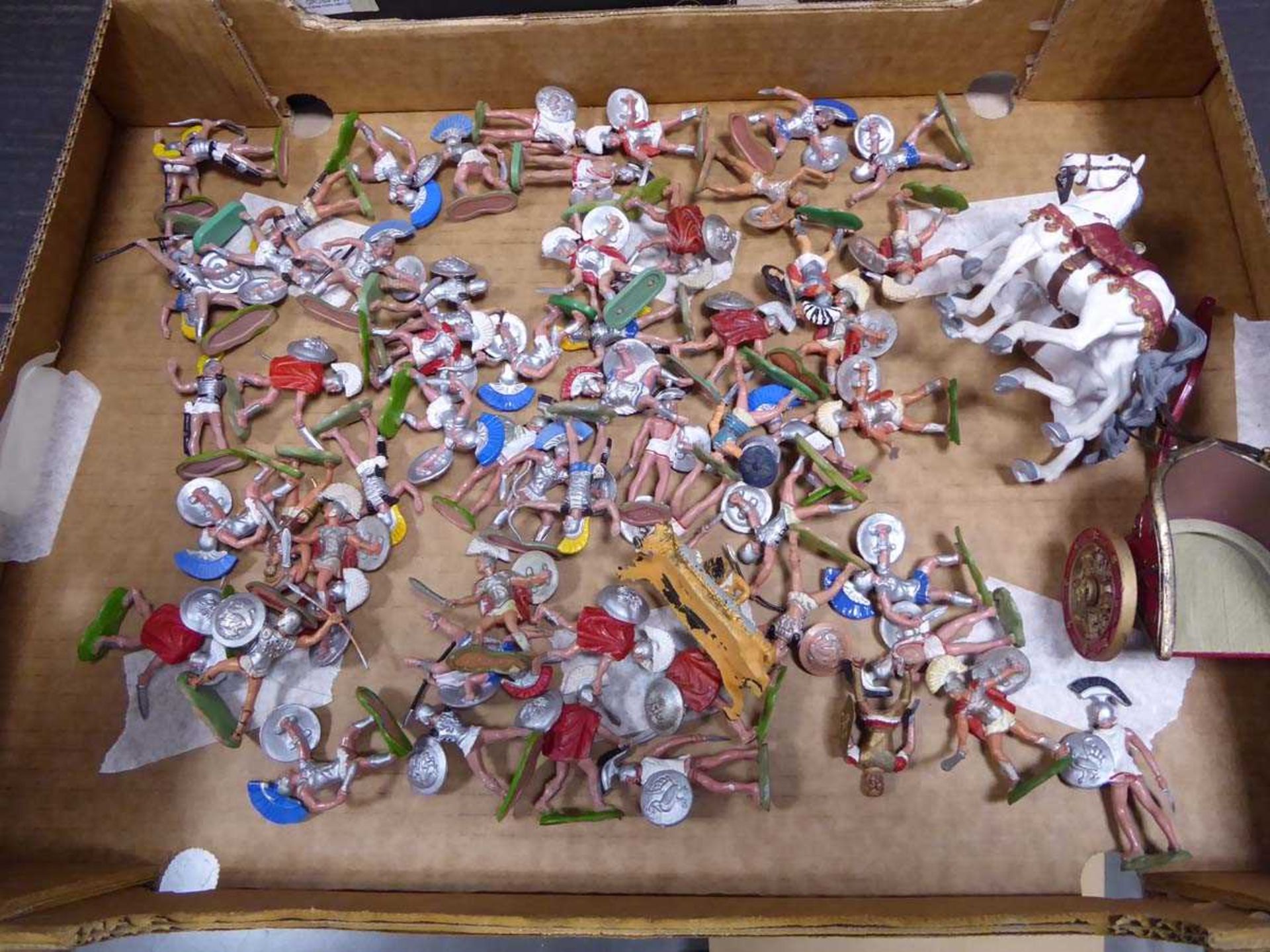 (A) Box of plastic figures of Roman Centurions