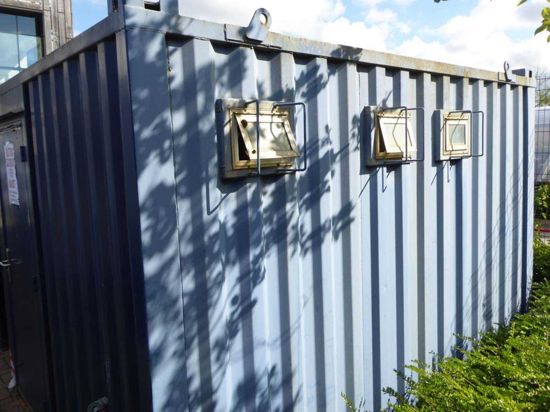 12ft x 9ft toilet block in corrugated steel toilet block in corrugated steel with men's 2 cubicle/