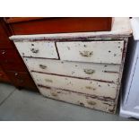 Painted pine chest of 2 over 3 drawers