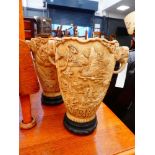 Pair of Ivorex Chinese vases