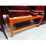 Tile topped teak coffee table