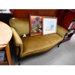 Upholstered Edwardian 2-seater settee