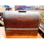 Cased Singer sewing machine