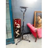 Telescopic wrought iron plant stand