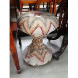 Wool covered Victorian style stool
