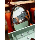 Oval mirror with chinoiserie frame
