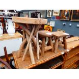 +VAT 3 primitive wooden stools