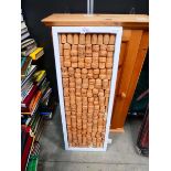 Modern wall hanging formed from wine corks