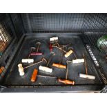 Cage containing quantity of boot hooks