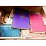 2 x boxes containing reference books and ephemera to include The Living Animals of the World, The