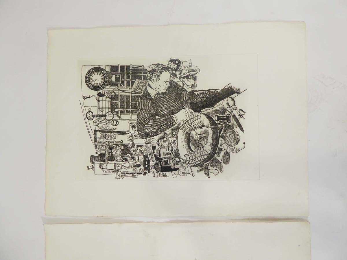 John Thirsk (b. 1945), 'P Kellock Stone Carver, limited edition etching, signed and numbered 1/50, - Image 3 of 8