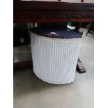 Corner Lloyd Loom ottoman