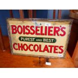 Painted tin chocolate sign