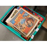 Box containing children's comics