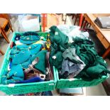 2 boxes containing a large quantity of scouts clothing to include jumpers, belts and scarves