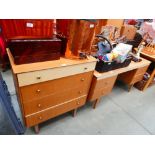 Stag dressing table, plus a chest of 4 drawers