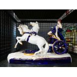 +VAT Porcelain figure, Charioteer and horses