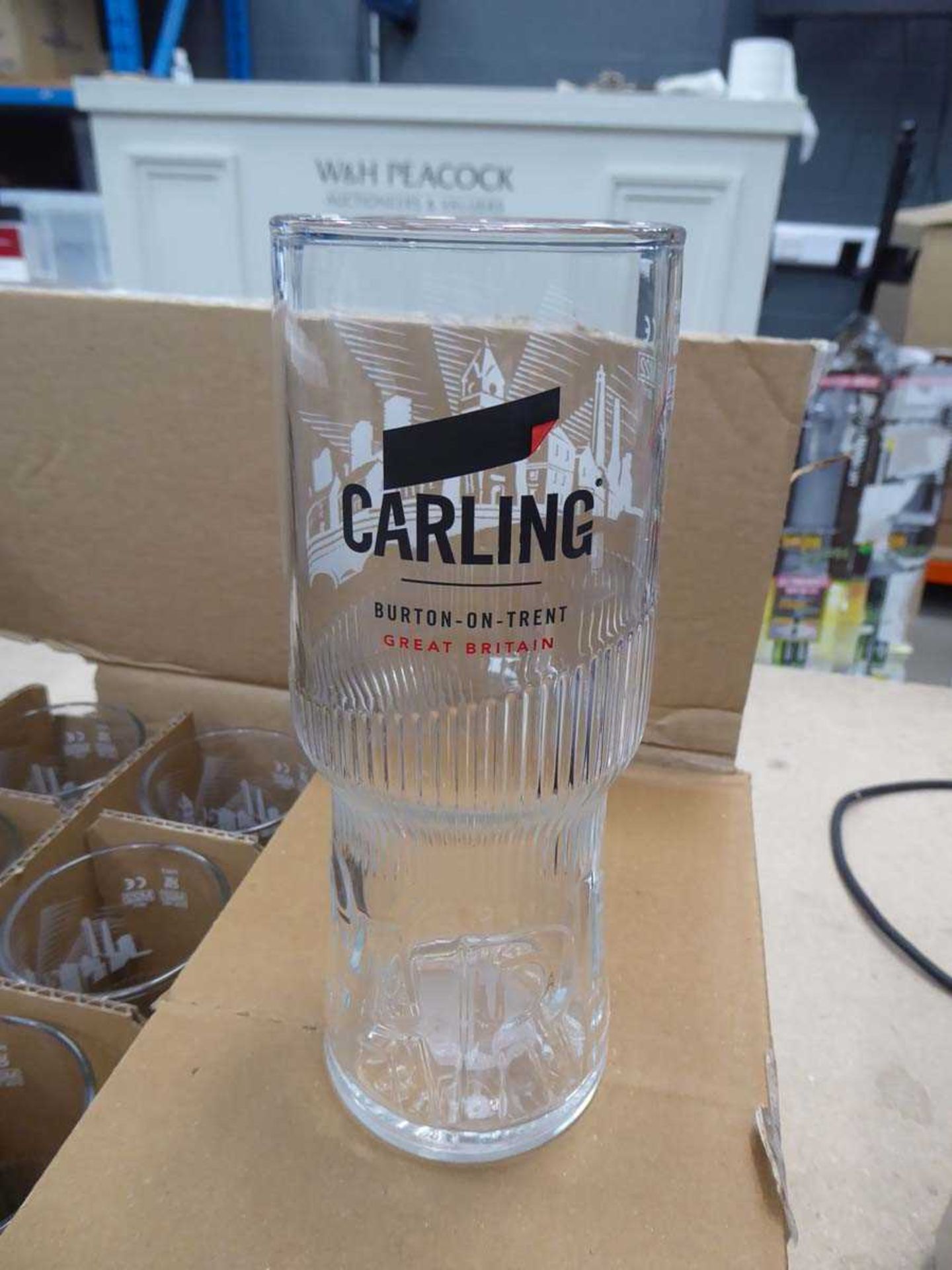 +VAT Box of Carling pint glasses - Image 2 of 2