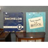 2 painted tin signs, 'Players' and 'Bristol Cigarettes'