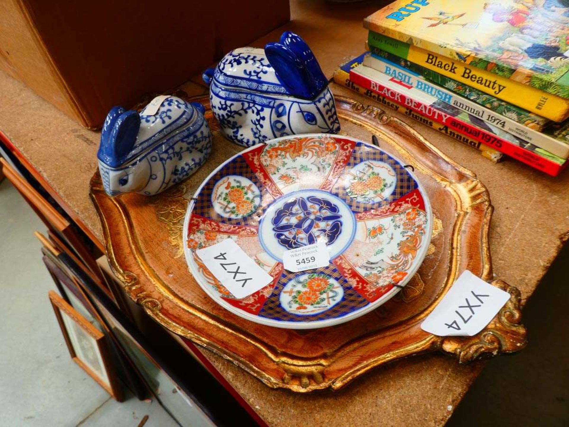 Cantonese dish, plus painted serving tray