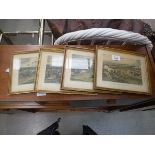 4 framed and glazed hunting prints