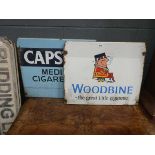 2 enamelled Capstan and Woodbine cigarette signs