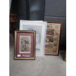 Quantity of loose Victorian magazine prints, pair of commemorative prints and a satirical print, Boy