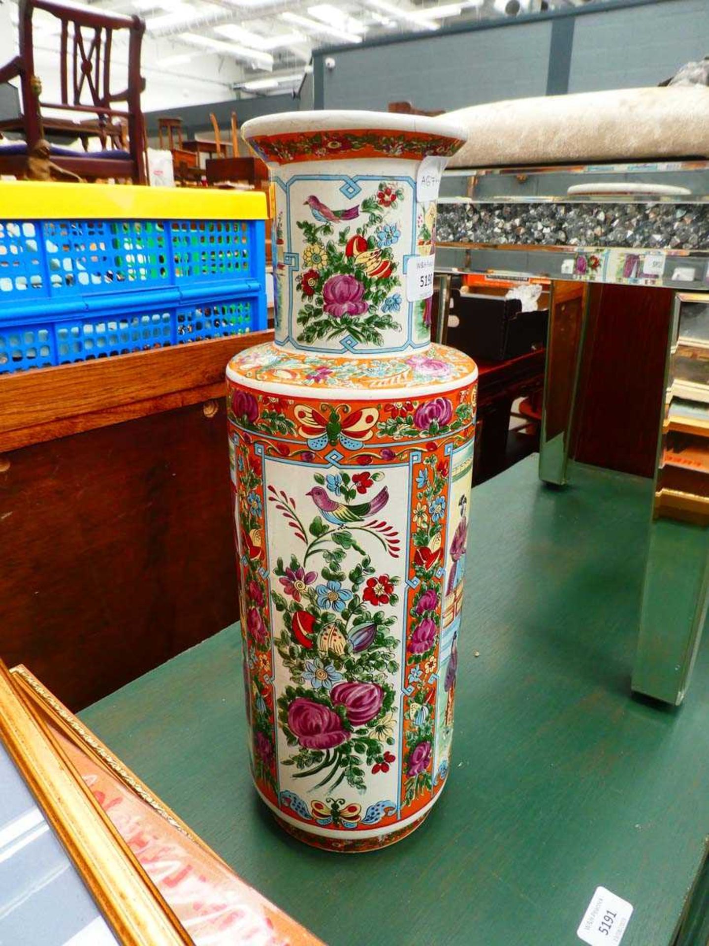 Modern Cantonese vase, as found