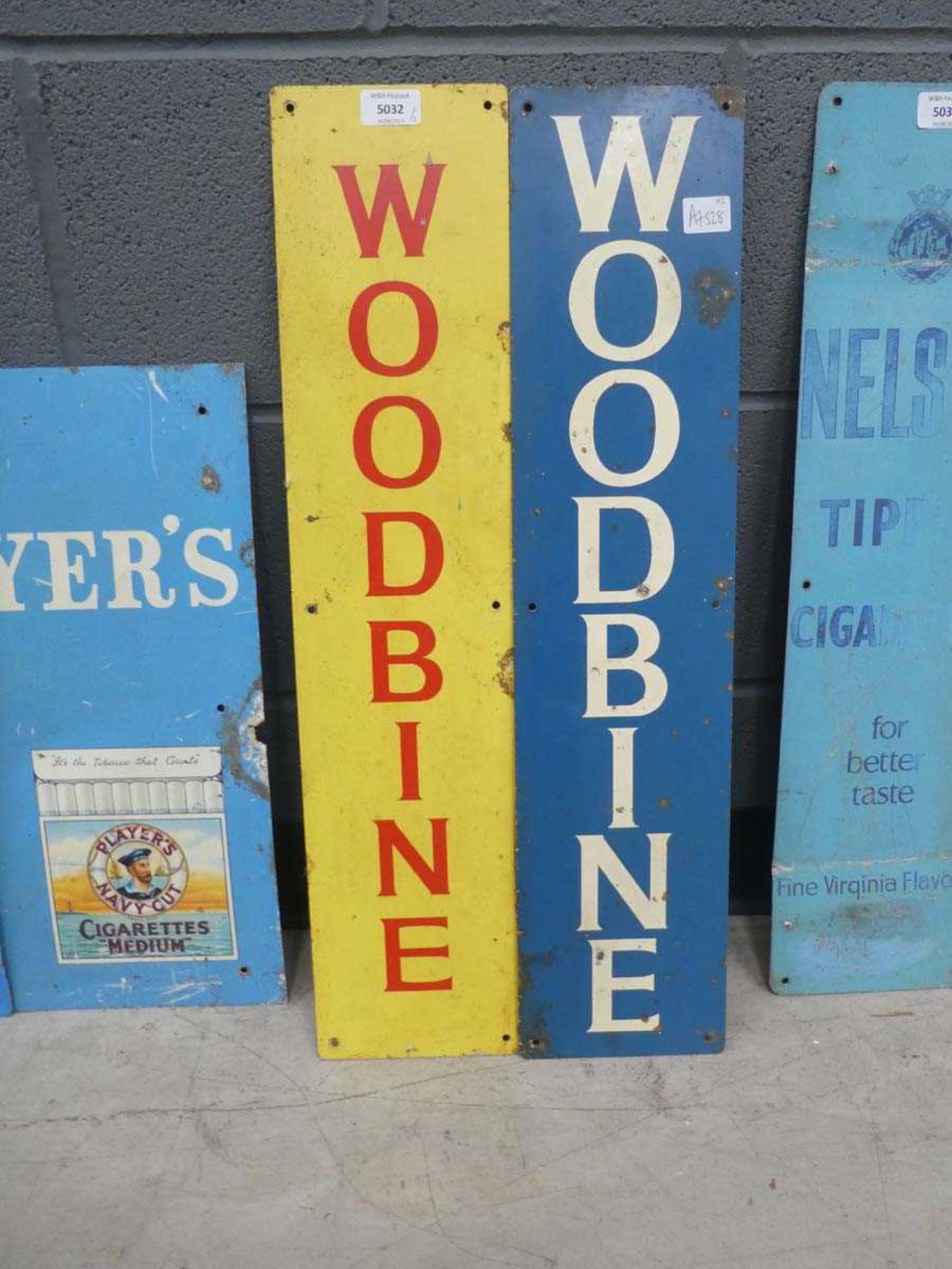 2 x Woodbine Cigarettes enamel signs