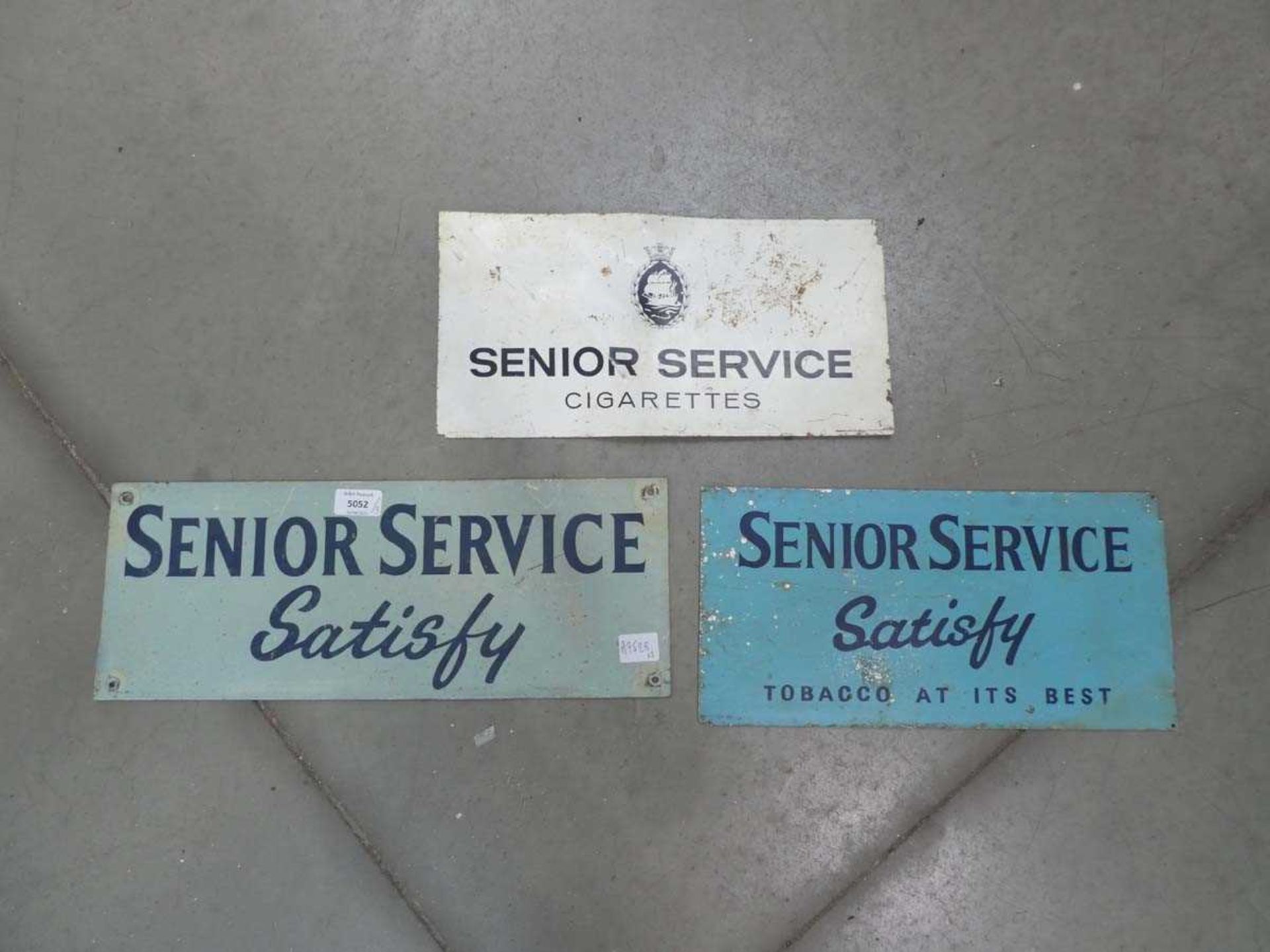 3 x Senior Service Cigarettes enamel signs