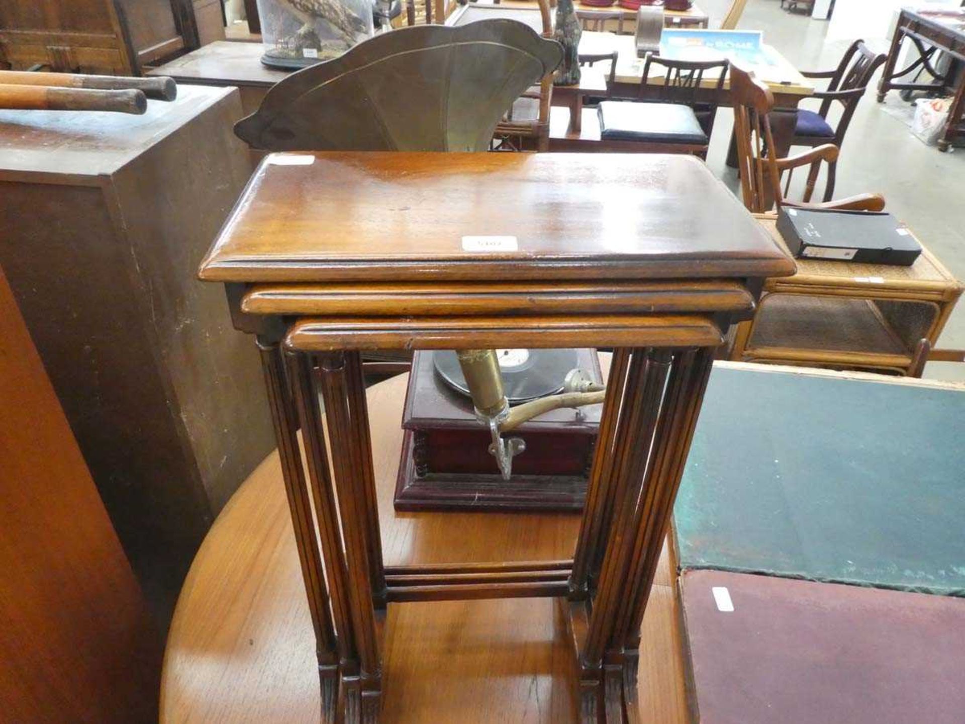 Nest of three mahogany side tables - Image 2 of 2