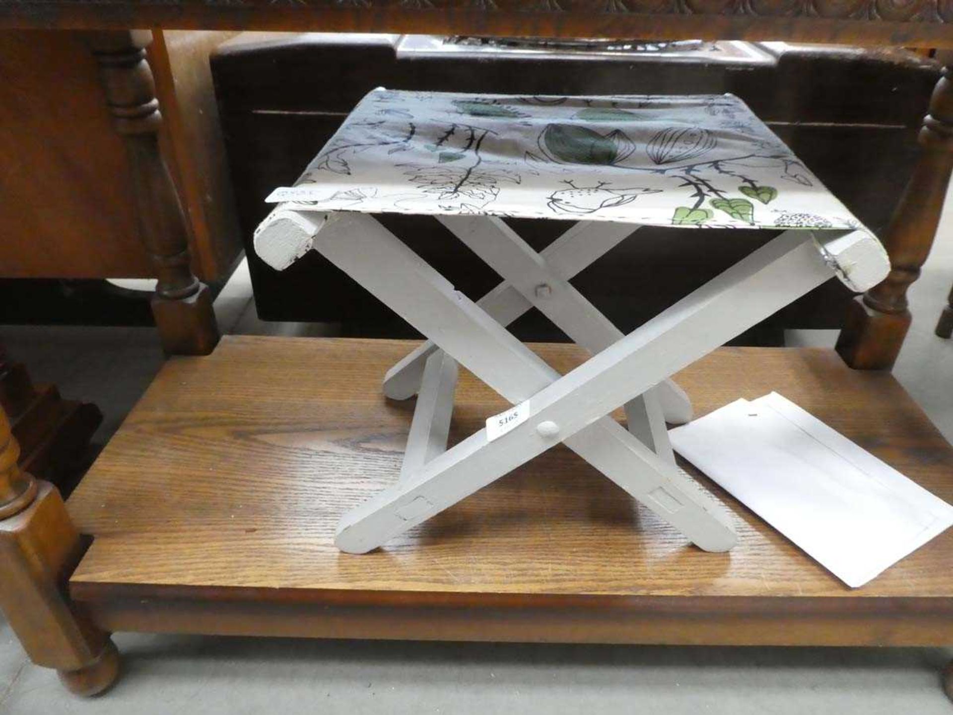 Small painted folding stool
