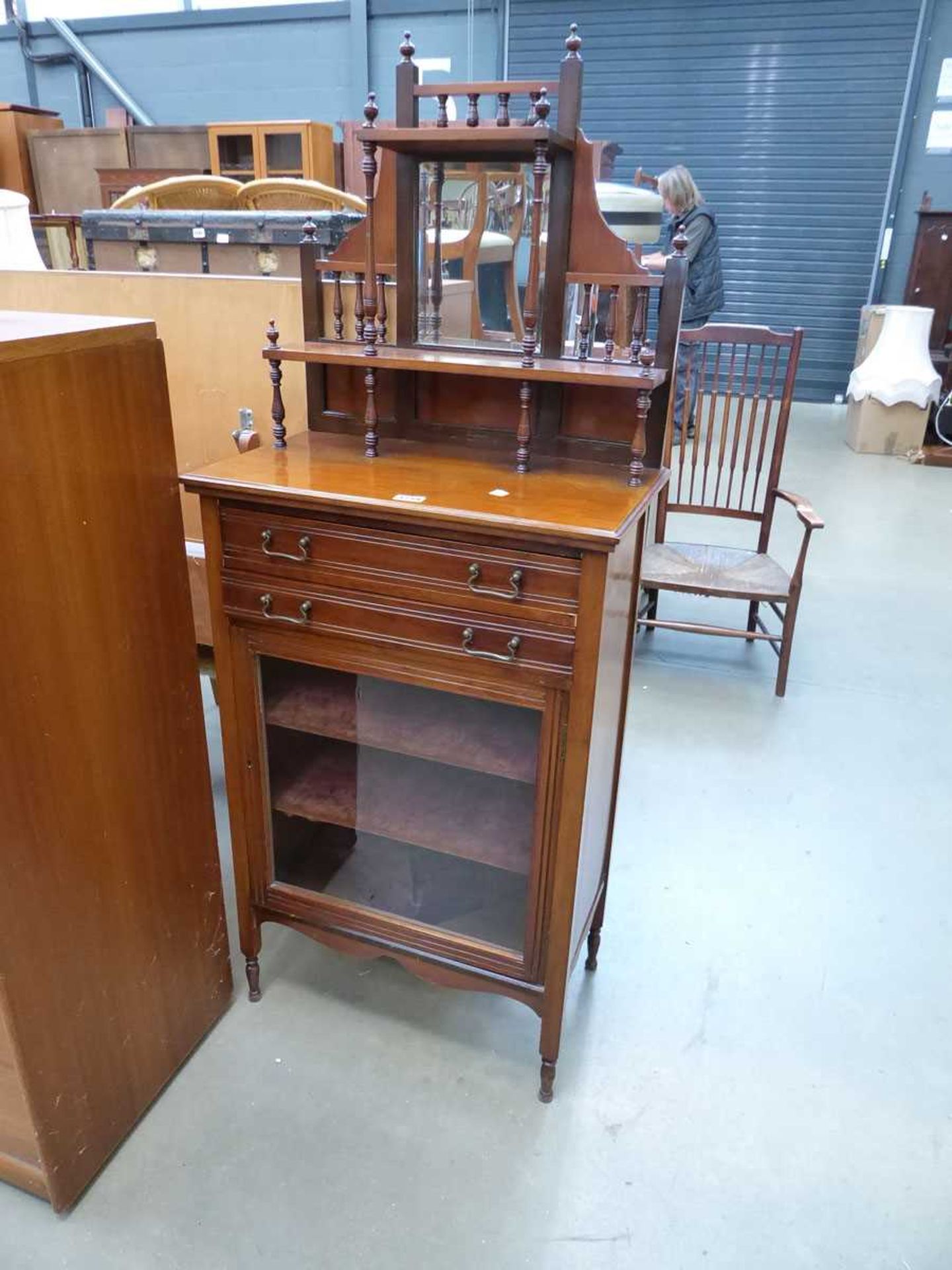 Edwardian music cabinet with gallery