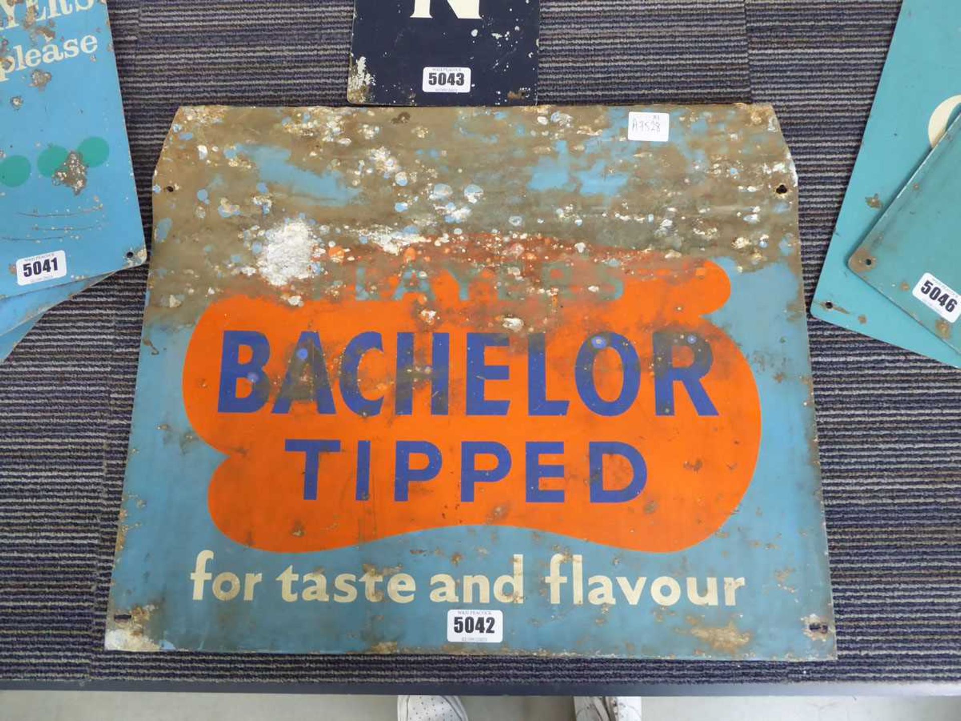 Players Bachelor tipped cigarette tin sign