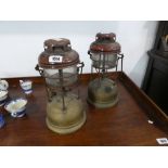 Pair of Tilley pyrex paraffin lamps