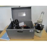 Bresser optik 894302 microscope in aluminum case with various accessories