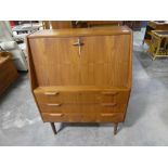 Mid-century teak writing bureau