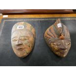 2 decorative face masks