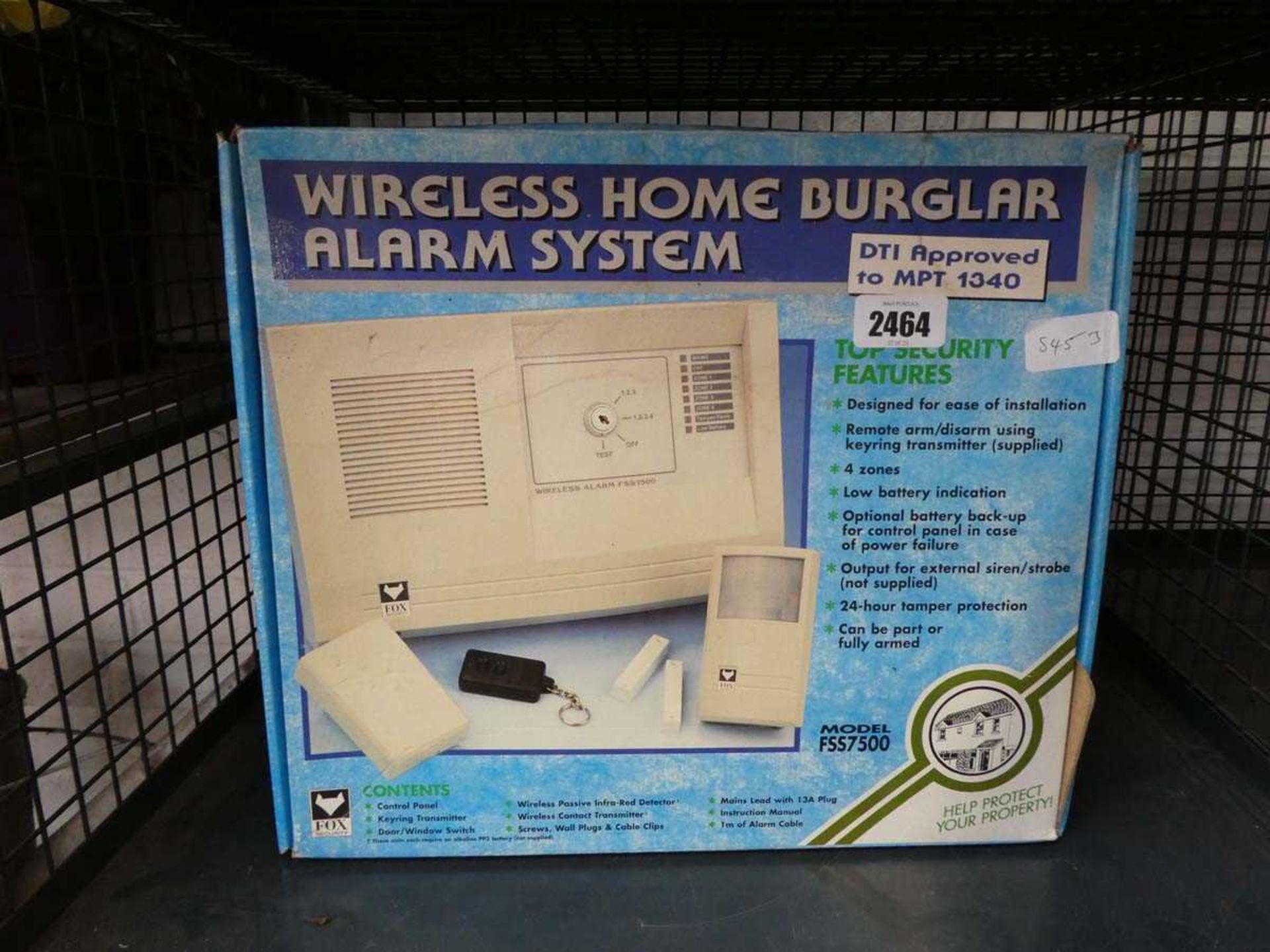 Wireless home burglar alarm system