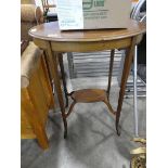 Edwardian oval top side table