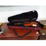 Full size Skylark violin with bow, chin rest and carry case