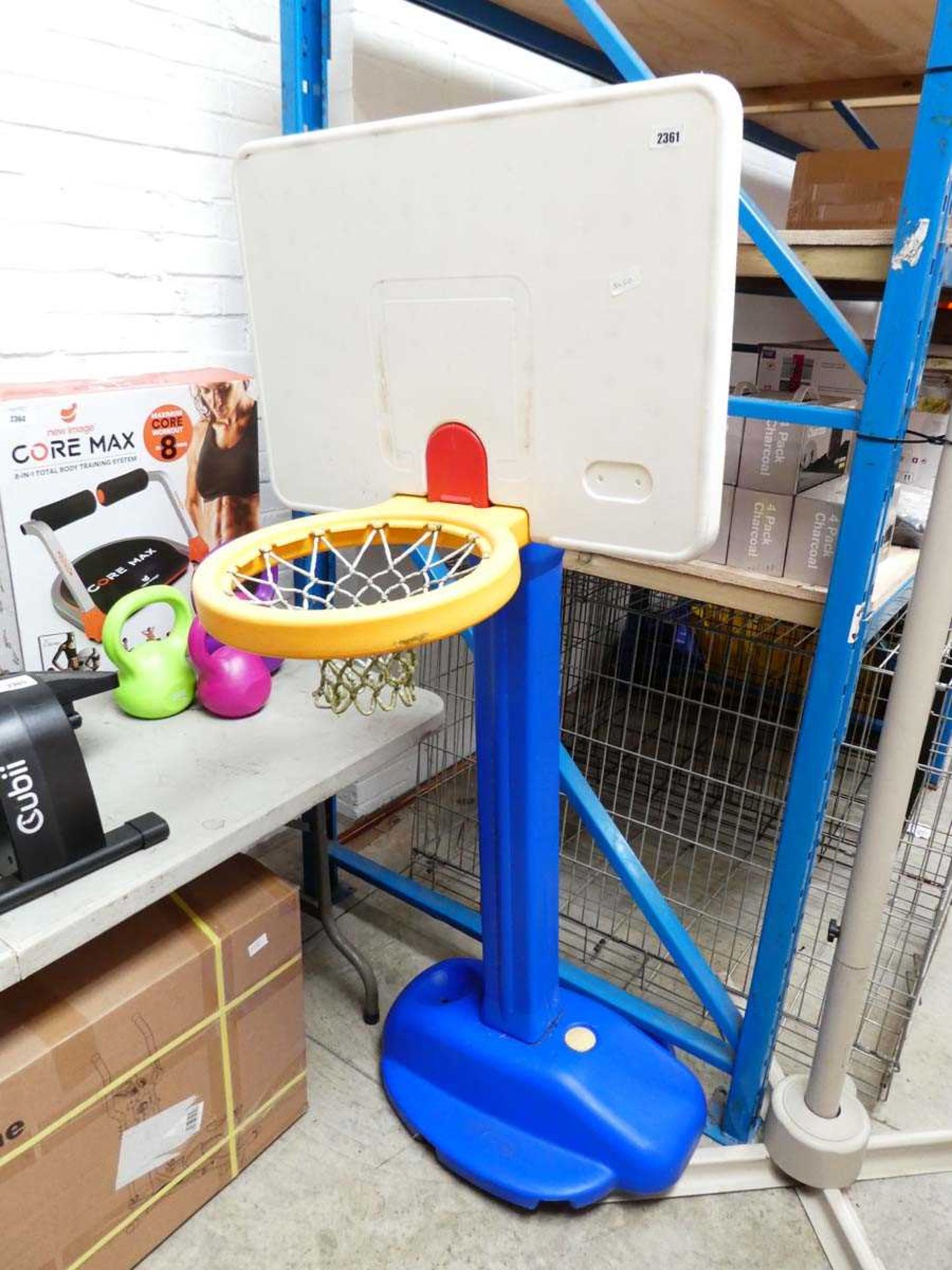 Childs water filled basketball hoop