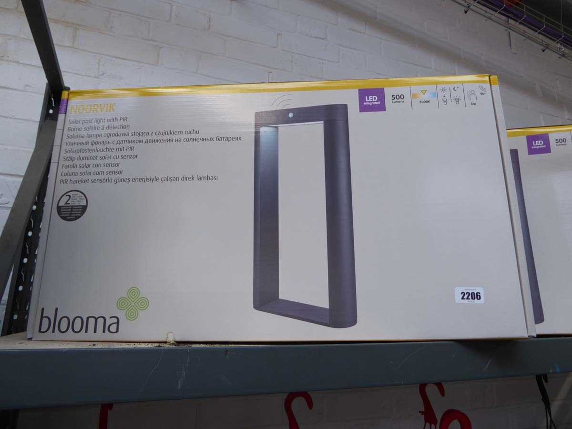 4 boxed Blooma Noorvik solar post lights with PIR - Image 2 of 2