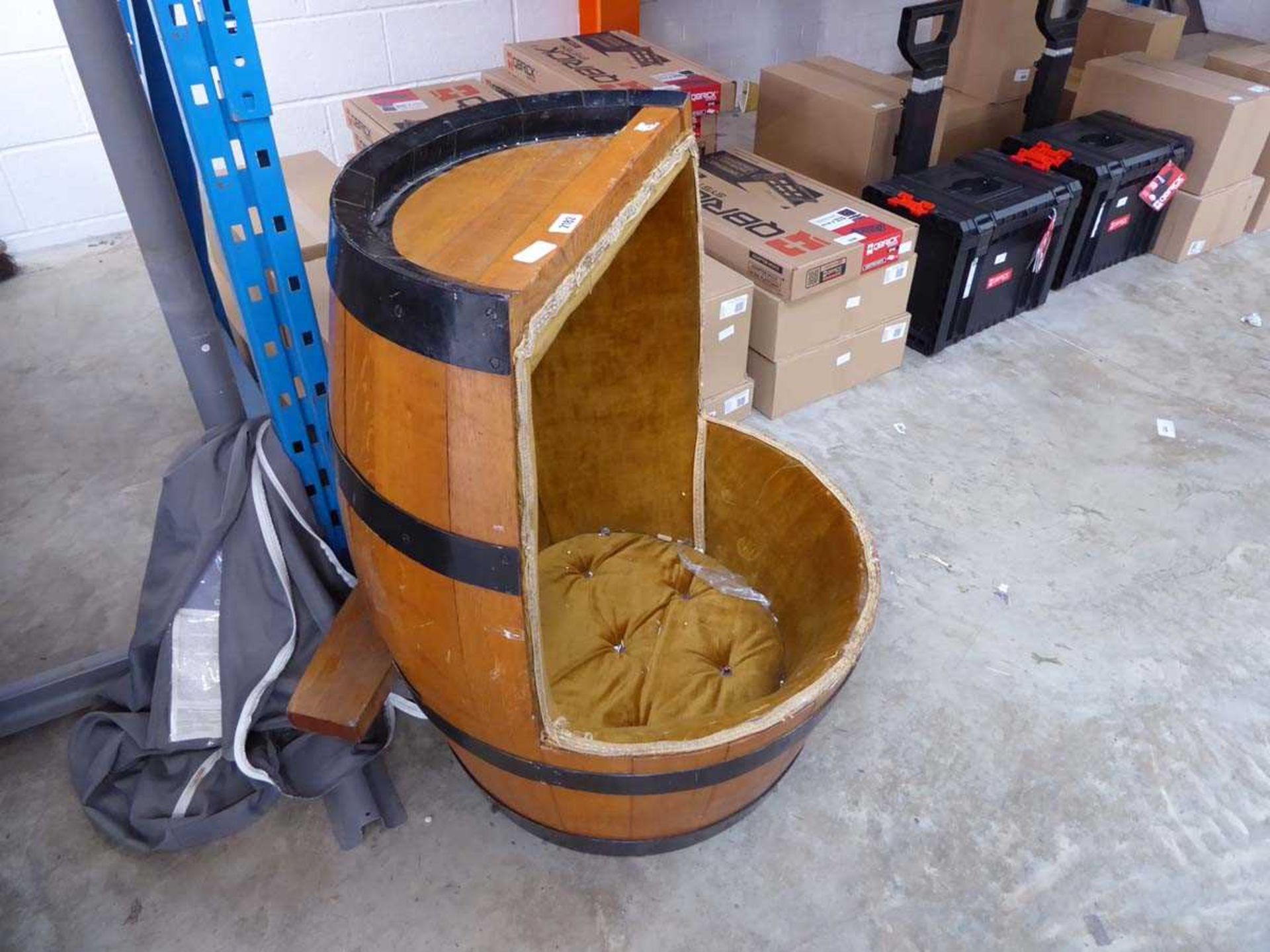 Decorative barrel style chair