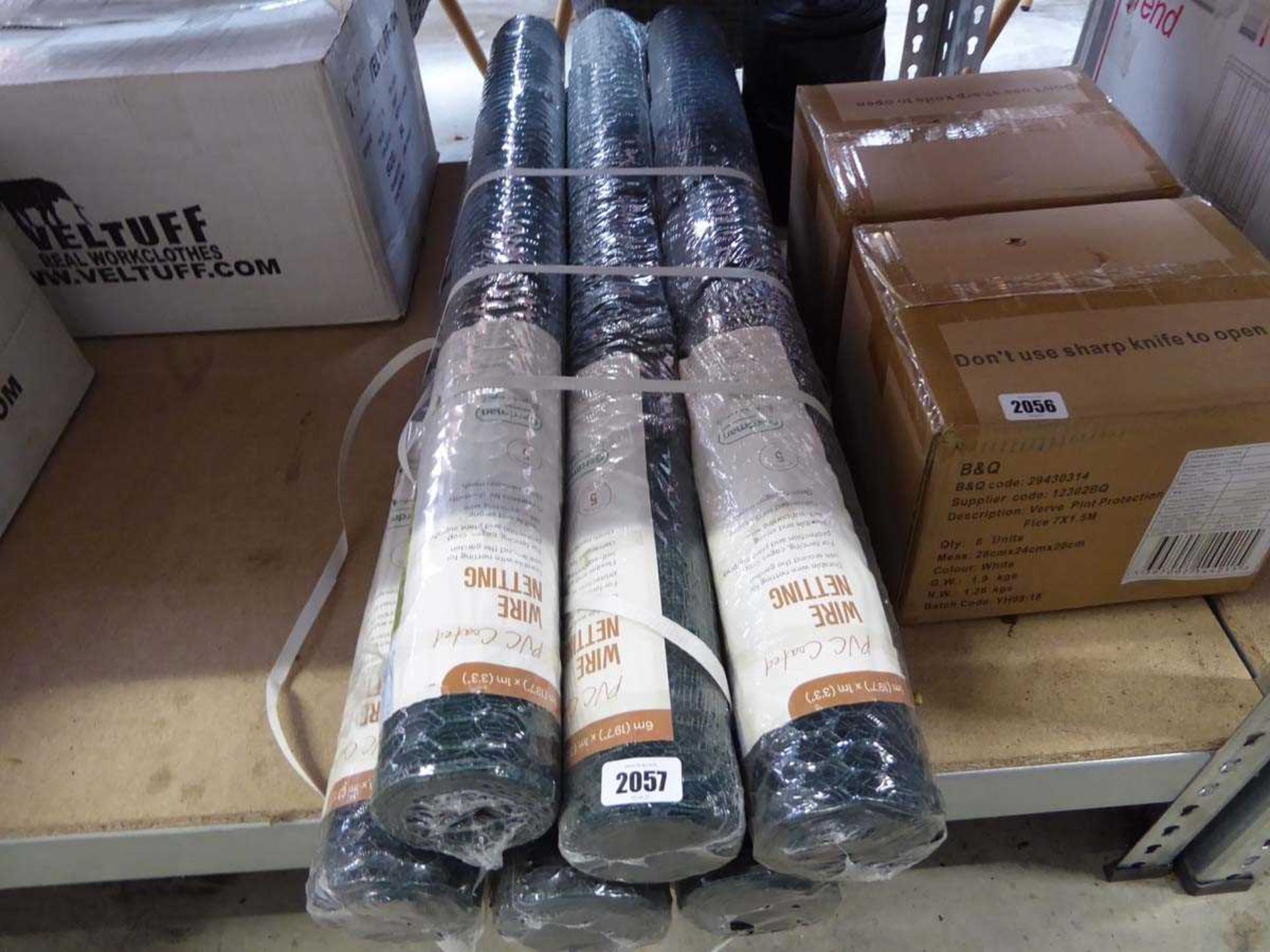 6 rolls of PVC coated wire netting (6mx1m)
