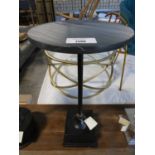 +VAT Small black marble topped wine table